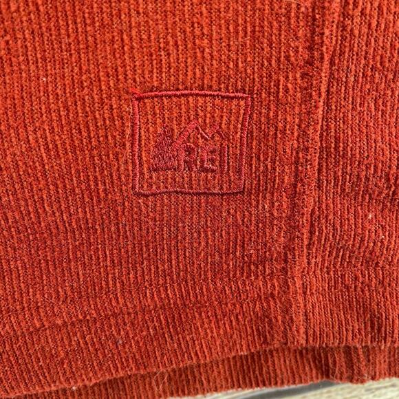 REI 1/4 Zip Elbow Reinforced Fleece Pullover Men's Size Small Red/Maroon - Picture 5 of 10